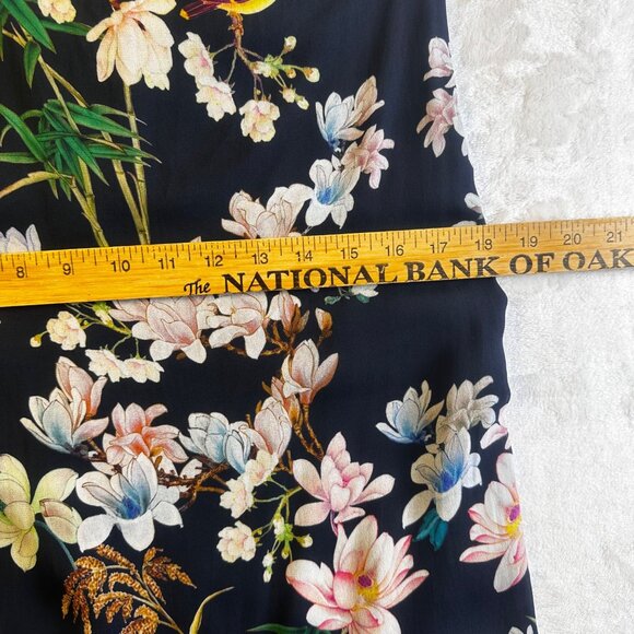 Slate & Willow Women's Maxi Dress Black Hudson Floral One-Shoulder Sz 4 - Picture 5 of 15